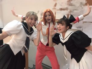 The Shadow Girl on the left, NENE, becomes a huge Ikuhara and Utena fan, and went to the 2019 show even though she wasn't cast. Airi Kumata, the one on the right, did in fact return!!